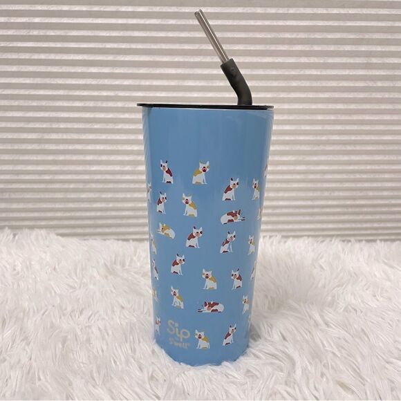 S'ip by S'well Stainless Steel Tumbler, 24-oz, Frenchies‎ Forever 710 ml - Picture 1 of 8